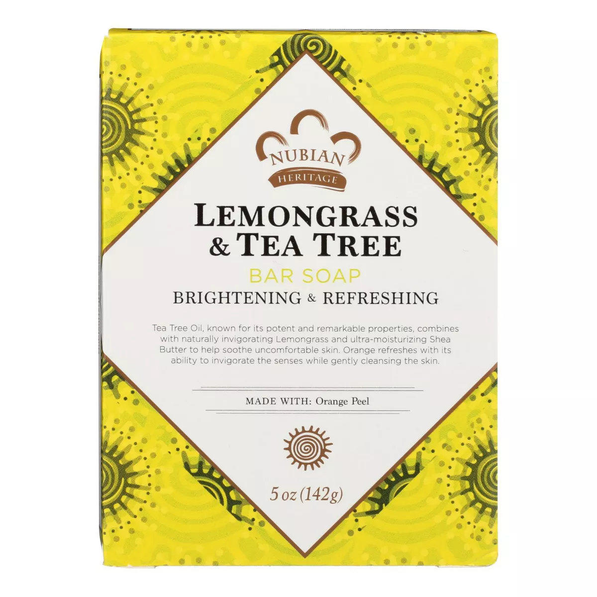 Nubian Heritage Bar Soap Lemongrass And Tea Tree - 5 Oz